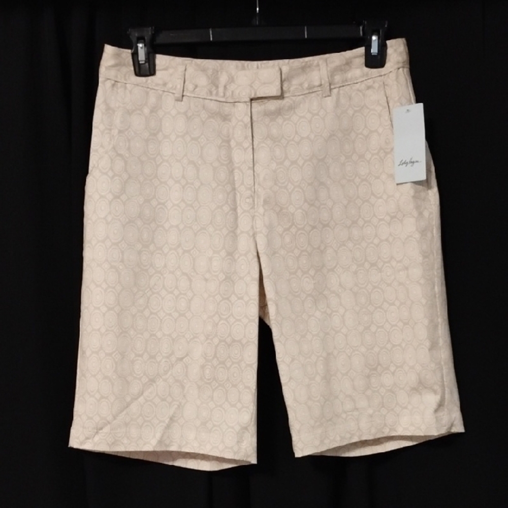 Lady Hagen Beige & Cream Women’s Golf Shorts NWT